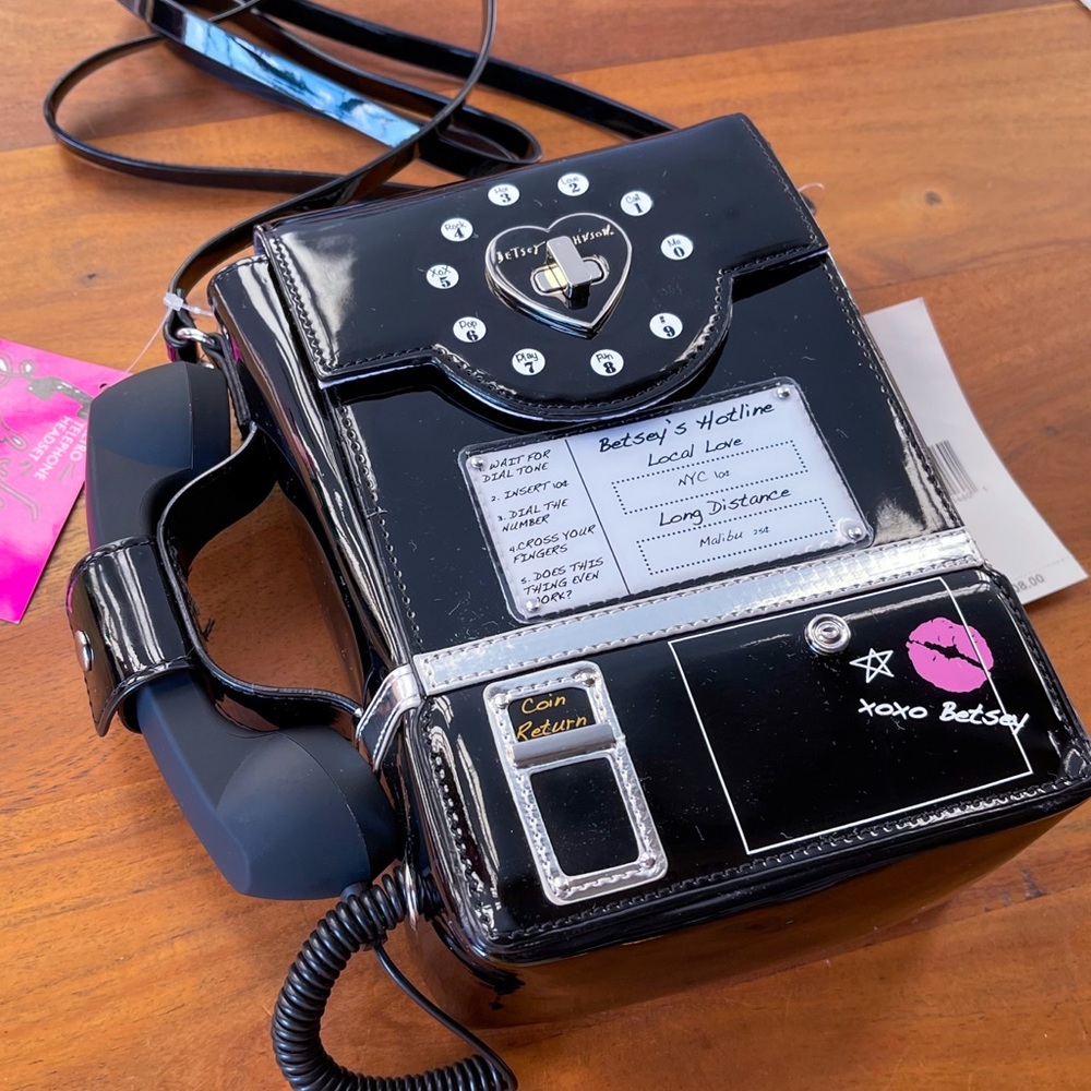 Betsey Johnson Kitsch Call Me Purse Crossbody Bag